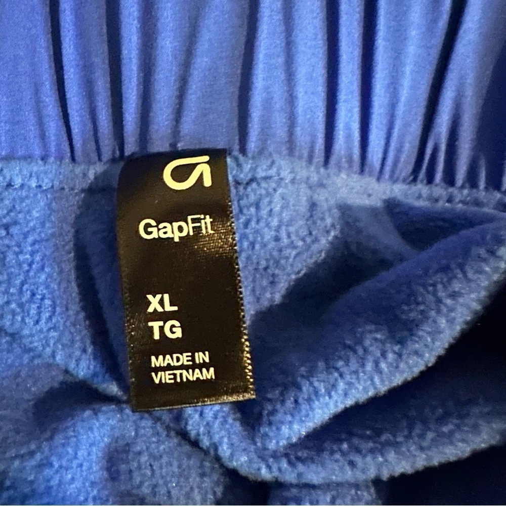 GAP Women's GapFit Recycled Fleece-Lined Track Pants Bristol Blue Sz XL Gym - Picture 10 of 12